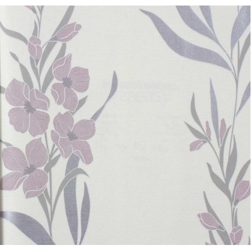 British Floral Wallpaper 10m x 0.53m, Pale Beige, Model 32434 | Balbaid Decor Company