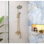 Shower Column Mixer, Weight 2.2 kg, Gold Color