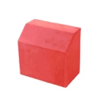 HALF CURBSTONE, length 30 cm × width 25 cm × thickness 15 cm, light red color 