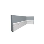 Fiber Skirting Highness 10 cm, High 240 cm, Thickness 1.2cm, White Color