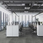 بلاط موكيت للمكاتب، مقاس القطعة 60×60 سم، لون رمادي