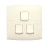 Electrical light switch 3 gang 10 Amp ALF Classic Alfanar Size 7×7 cm Color Beige 