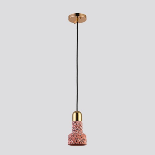 Ceiling Suspension Single Bulb 90×168 mm Pink, Cord Length 2000 mm | 