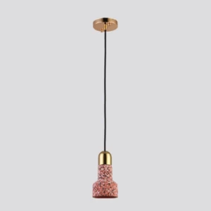 Ceiling Suspension Single Bulb 90×168 mm Pink, Cord Length 2000 mm | 