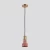  Ceiling Suspension with Single Bulb Pink Color, Size 90 × 168 mm, Cord Length 2000 mm