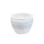 Ceramic Plant pot, Round Design, size 40×40 cm, White Color