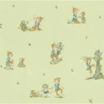 Youth and children wall decoration, light green color, length 10 m, width 0.53 m, model 297416-6