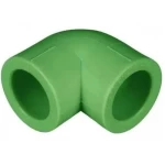 PPR Plastic Elbow 90° , Size 160 mm, Pressure 25 bar, Green Color | Al Mona factory