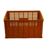 حاوية بلاستيك HDPE للأغراض الصناعية، أبعاد 74×47×92 سم، برتقالي اللون، رمز المنتج JCWBE