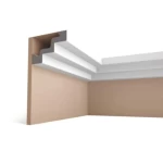 PU Foam Cornices for Ceiling, Size 244x15x9.5 cm, White Color | Zakharef Company