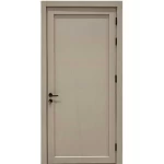 باب مفرد WPC مقاوم للماء، لون رمادى فاتح، سماكة 6 سم