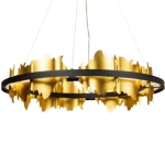 Modern Chandelier with Unique Design, Size 80 cm, Gold | Black