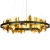 Modern Chandelier with Unique Design, Size 80 cm, Gold | Black