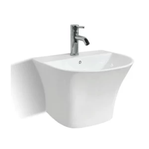Ceramic Wall Mounted Wash Basin 50.5x46x36.5 cm, White | Al Muhaidib Sanitary and Ceramic