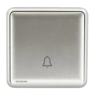 10A Doorbell Switch 86x86mm, Dark Silver, 250V | Siemens (Delta Seata)
