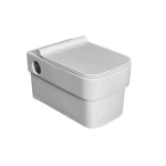 Wall-Hung Ceramic Restroom, Square, White, Cover UF, Size 56 x 37 x 35 cm