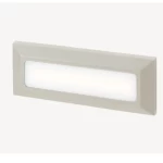 إضاءة حائط خارجية، لون أبيض، ارتفاع 28 سم، عرض 80 سم