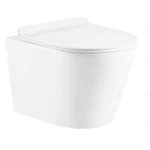 White Wall Hung Toilet, Size 18 cm, Round Shape