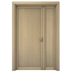 Classic Wooden Double Door, Size 160 × 235 cm, 6 cm Thickness, beige color Model GMO2