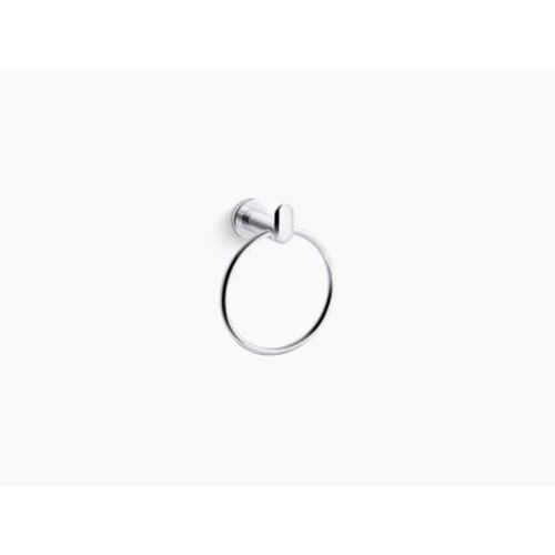 Kohler Round Stainless Steel Towel Holder, Chrome, Kumin Collection