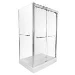 Shower Enclosure Rectangular with Acrylic Shower Tray, Width 120 cm, Length 90 cm, Height 185 cm | Aldossary Company