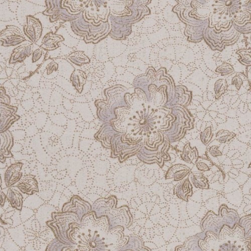 Italian Wallpaper Floral Design 10m x 0.53m Beige Color, Model 6225 | Balbaid Decor Company