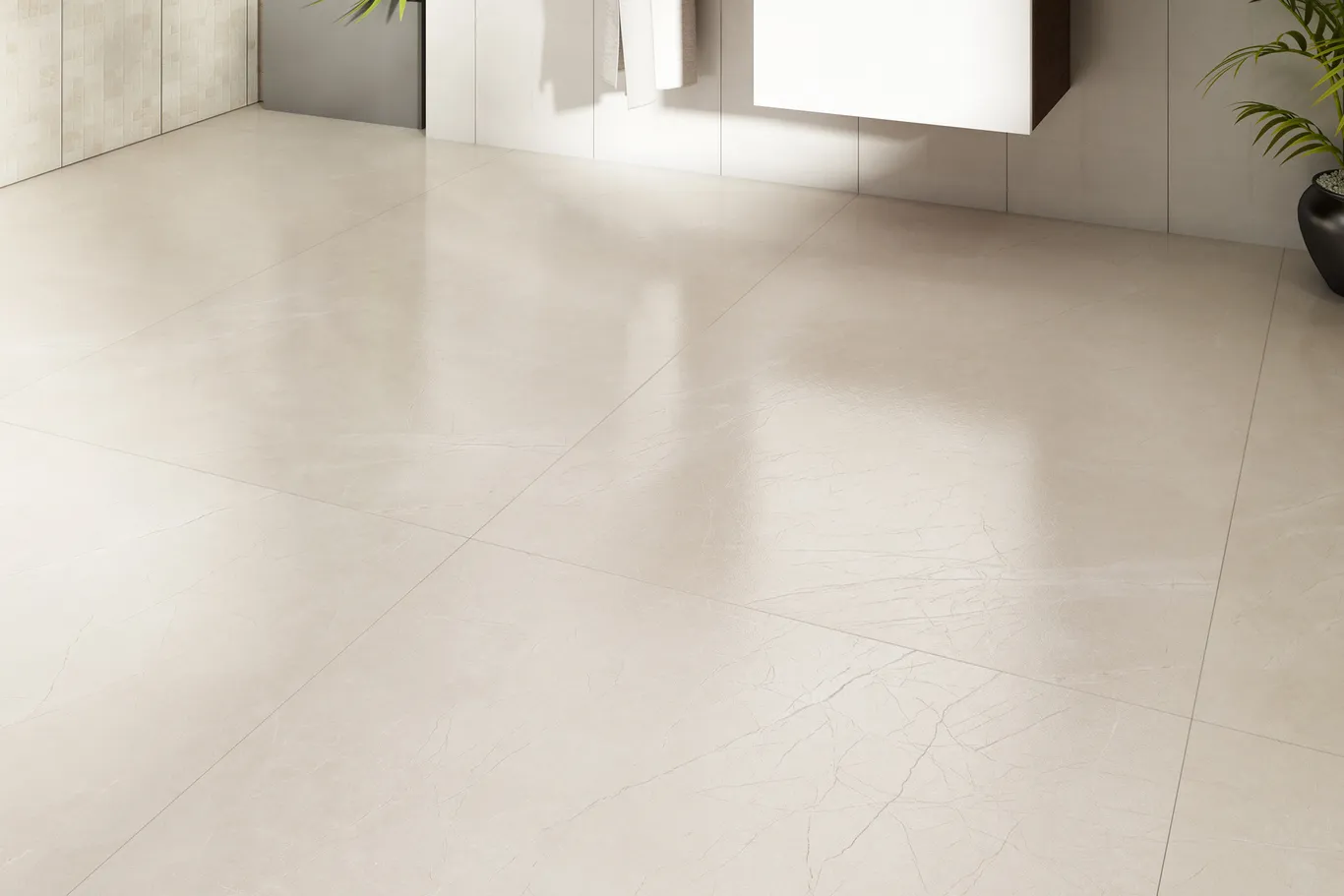 Polish Porcelain Tiles Size 160x80 cm, Beige Color, Mellow Model | Abyat Company