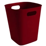 HDPE Plastic Waste Bin, Red Color, Model BHQT7