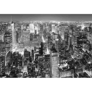 Decorative Wall Mural Cities Design 366 cm × 254 cm, Gray Color | Balbaid Decor Company