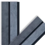 Corrugated wood alternative, dimensions 12 x 290 cm, ice gray color