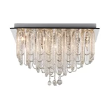 Crystal Chandelier, Sophisticated Style, Size 60 x 60 x 28 cm, silver Color