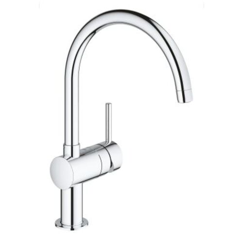 خلاط مغسلة بمقبض واحد شكل C، 1/2 بوصة، كروم | Grohe