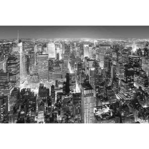 لوحة جدارية تصميم مدن 175سم ×115 سم لون رمادي | شركة بالبيد للديكور