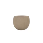 أصيص نبات أسمنتي مقاس 20x25 سم, بني فاتح اللون دائري الشكل
