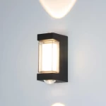 مصباح خارجي LED جداري، 6 وات، أبعاد 10×5 سم، لون اسود