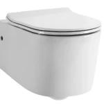 مرحاض معلق ابيض دائري تصميم اثوس مقاس 58×41×33.5 سم   