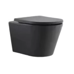 Wall-Hung Ceramic Restroom, White, Square-Shaped, Size 18 cm