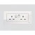 Double Triple Socket with Switch D3 Piano, White Color, Dimensions 7×14 cm