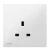 فيش مفرد 13 امبير، ابيض، 86×86 مم، 250 فولت، ماركة سيمنز (دلتا بيليوس)