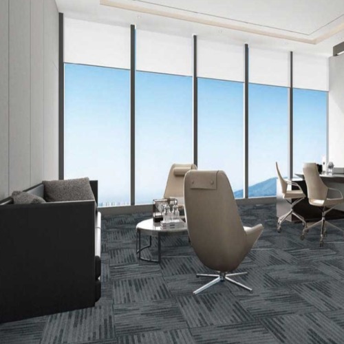 Elegant Office Carpet 50x50 cm Gray, Fire Resistant | 35023