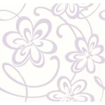 Youth and children wall decoration, off white with purple color, length 10 m, width 0.53 m, model GK8920 