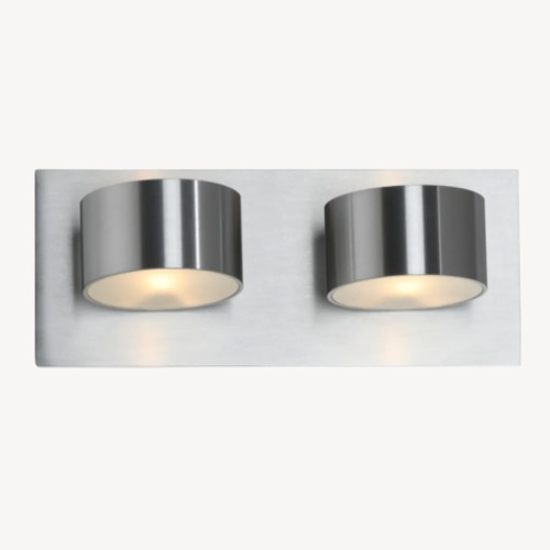 Subtle Wall Light 2 Bulbs, 7.9 cm Length, 10 cm Width, Chrome | Abyat Company