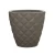 Circular planter, concrete pot, light brown, 55 cm in width and 52 cm in height.