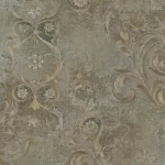 Italian Wallpaper, pattern design, Size 10m×1.06m, Gray on brown Color, Model 82122 