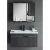 Hand washbasin With Wooden Cabinet And Pharmacy With Mirror Size 80 cm, Dark Grey Color