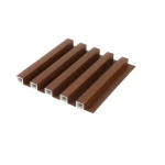 Wood substitute PVC for facades SO0074 model brown color size 290 x 21 cm