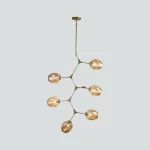 Ceiling Chandelier, Gold and Copper Color