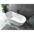 Golden Acrylic Oval Shape Bathroom Bathtub White, Size 70x120 cm