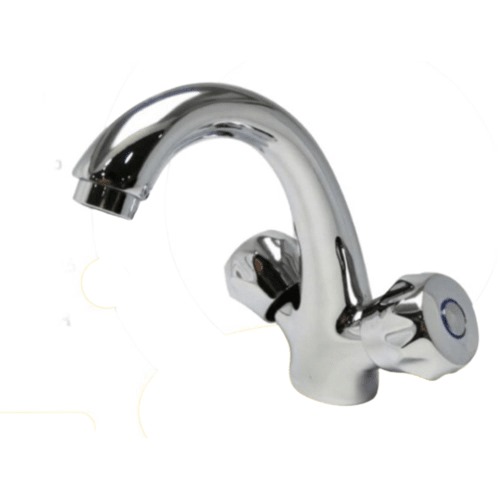 Italian Bathroom Washbasin Mixer Two Lines Chrome Color | Prime Alarabia