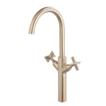 خلاط مغسلة 7x21x44 سم، ذهبي اللون